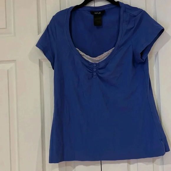 Style & co casual T-shirt top Sz Petite Large - Picture 1 of 8